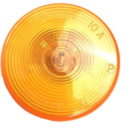 Truck-Lite 10 Series, Incandescent, Yellow Round, 1 Bulb, Marker Clearance Light, PC, PL-10, 12V 10202YP